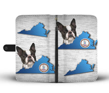 Load image into Gallery viewer, Boston Terrier Dog Print Wallet Case-Free Shipping-VA State