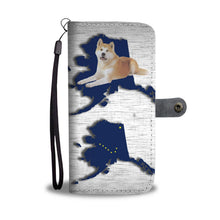 Load image into Gallery viewer, Akita Dog Print Wallet Case-Free Shipping-AK State