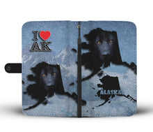 Load image into Gallery viewer, Black German Shepherd Dog Print Wallet Case-Free Shipping-AK State