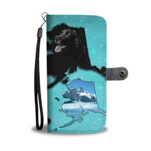 Load image into Gallery viewer, Black Labrador Retriever Dog Print Wallet Case-Free Shipping-AK State