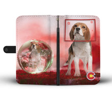 Load image into Gallery viewer, Beagle Print On Red Wallet Case-Free Shipping-CO State