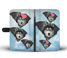 Load image into Gallery viewer, Amazing Siberian Husky Dog Print Wallet Case-Free Shipping-SC State