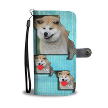 Load image into Gallery viewer, Akita Dog Print Wallet Case-Free Shipping-MO State