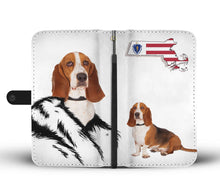 Load image into Gallery viewer, Basset Hound Print Wallet Case-Free Shipping-MA State