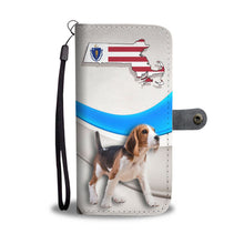 Load image into Gallery viewer, Beagle Dog Print Wallet Case-Free Shipping-MA State