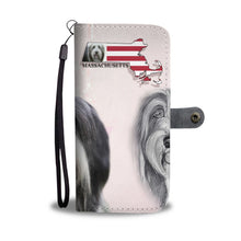 Load image into Gallery viewer, Bearded Collie Print Wallet Case-Free Shipping-MA State