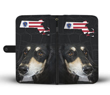 Load image into Gallery viewer, Black Saluki Dog Print Wallet Case-Free Shipping-MA State