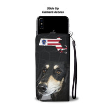 Load image into Gallery viewer, Black Saluki Dog Print Wallet Case-Free Shipping-MA State