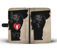 Load image into Gallery viewer, Black Labrador Print Wallet Case-Free Shipping-VT State