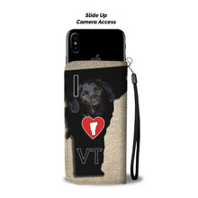 Load image into Gallery viewer, Black Labrador Print Wallet Case-Free Shipping-VT State