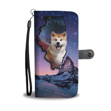 Load image into Gallery viewer, Akita Dog Print Wallet Case-Free Shipping-IL State