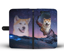 Load image into Gallery viewer, Akita Dog Print Wallet Case-Free Shipping-IL State