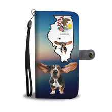 Load image into Gallery viewer, Basset Hound Print Wallet Case-Free Shipping-IL State