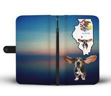 Load image into Gallery viewer, Basset Hound Print Wallet Case-Free Shipping-IL State