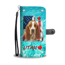 Load image into Gallery viewer, Basset Hound Print Wallet Case-Free Shipping-UT State