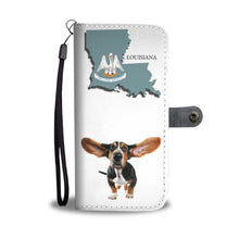 Load image into Gallery viewer, Basset Hound Print Wallet Case-Free Shipping-LA State