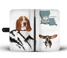 Load image into Gallery viewer, Basset Hound Print Wallet Case-Free Shipping-LA State