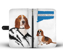 Load image into Gallery viewer, Basset Hound Print Wallet Case-Free Shipping-CT State