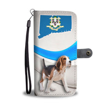 Load image into Gallery viewer, Amazing Beagle Print Wallet Case-Free Shipping-CT State