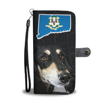 Load image into Gallery viewer, Black Saluki Print Wallet Case-Free Shipping-CT State