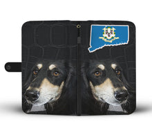 Load image into Gallery viewer, Black Saluki Print Wallet Case-Free Shipping-CT State