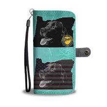 Load image into Gallery viewer, Amazing Black Labrador Print Wallet Case-Free Shipping-OR State