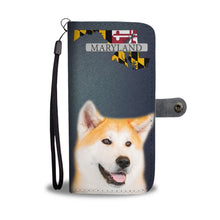Load image into Gallery viewer, Akita Dog Print Wallet Case-Free Shipping-MD State