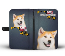 Load image into Gallery viewer, Akita Dog Print Wallet Case-Free Shipping-MD State