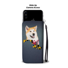 Load image into Gallery viewer, Akita Dog Print Wallet Case-Free Shipping-MD State