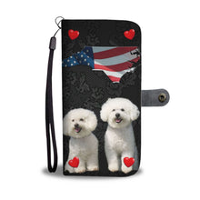 Load image into Gallery viewer, Bichon Frise On Black Print Wallet Case-Free Shipping-NC State
