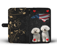 Load image into Gallery viewer, Bichon Frise On Black Print Wallet Case-Free Shipping-NC State