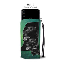 Load image into Gallery viewer, Black Labrador Print Wallet Case-Free Shipping-MS State