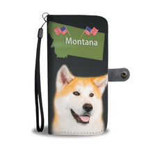 Load image into Gallery viewer, Akita Dog Print Wallet Case-Free Shipping-MT State