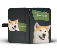 Load image into Gallery viewer, Akita Dog Print Wallet Case-Free Shipping-MT State