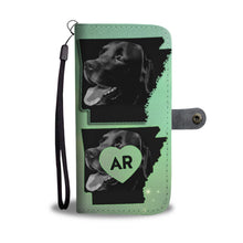 Load image into Gallery viewer, Black Labrador Print Wallet Case-Free Shipping-AR State