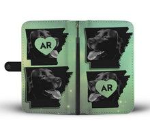Load image into Gallery viewer, Black Labrador Print Wallet Case-Free Shipping-AR State