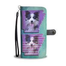 Load image into Gallery viewer, Border Collie Dog Art Print Wallet Case-Free Shipping-AR State