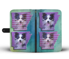 Load image into Gallery viewer, Border Collie Dog Art Print Wallet Case-Free Shipping-AR State