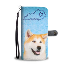 Load image into Gallery viewer, Akita Dog Print Wallet Case-Free Shipping-KY State