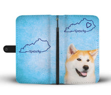 Load image into Gallery viewer, Akita Dog Print Wallet Case-Free Shipping-KY State