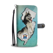 Load image into Gallery viewer, Amazing Siberian Husky Print Wallet Case-Free Shipping-NJ State
