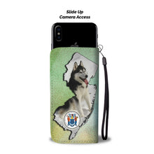 Load image into Gallery viewer, Amazing Siberian Husky Print Wallet Case-Free Shipping-NJ State
