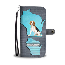 Load image into Gallery viewer, Beagle Dog Print Wallet Case-Free Shipping-WI State