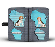 Load image into Gallery viewer, Beagle Dog Print Wallet Case-Free Shipping-WI State