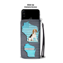 Load image into Gallery viewer, Beagle Dog Print Wallet Case-Free Shipping-WI State