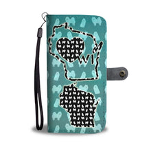 Load image into Gallery viewer, American Eskimo Pattern Print Wallet Case-Free Shipping-WI State
