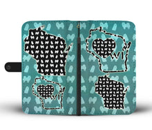 Load image into Gallery viewer, American Eskimo Pattern Print Wallet Case-Free Shipping-WI State