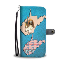 Load image into Gallery viewer, Basset Hound Dog Print Wallet Case-Free Shipping-WV State