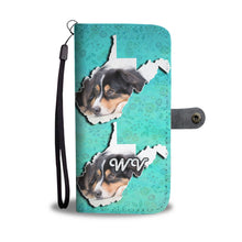Load image into Gallery viewer, Australian Shepherd Dog Print Wallet Case-Free Shipping-WV State