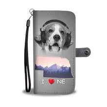 Load image into Gallery viewer, Beagle Dog Print Wallet Case-Free Shipping-NE State